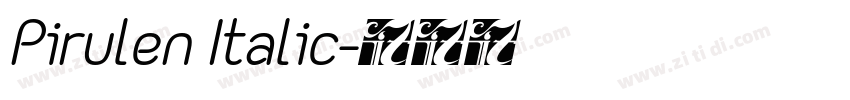 Pirulen Italic字体转换